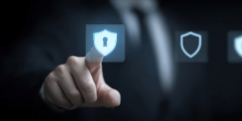 Security shield icons representing protection against material damage and theft